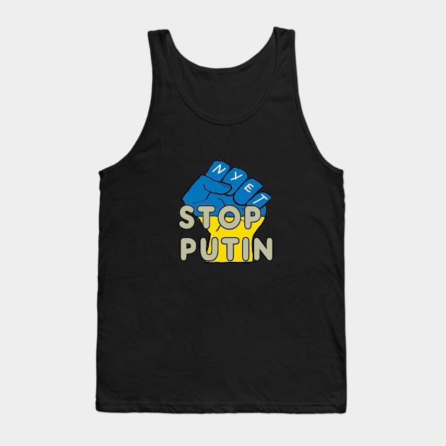 Anti Putin Tank Top by Mark Ewbie